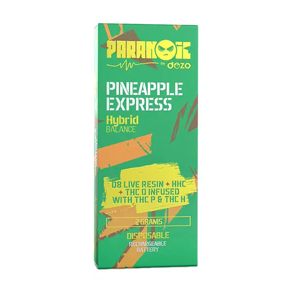 Paranoic – D8 Live Resin + HHC + THCO + THCP + THCH Disposable | 2g