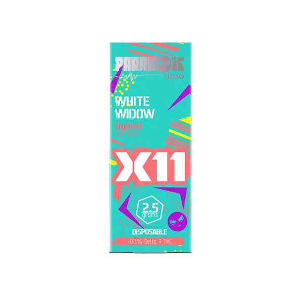 Paranoic – X11 Live Resin + Delta 11 + HHC + THCP + THCJD Disposable 2.5g | White widow Hybrid  with Packaging