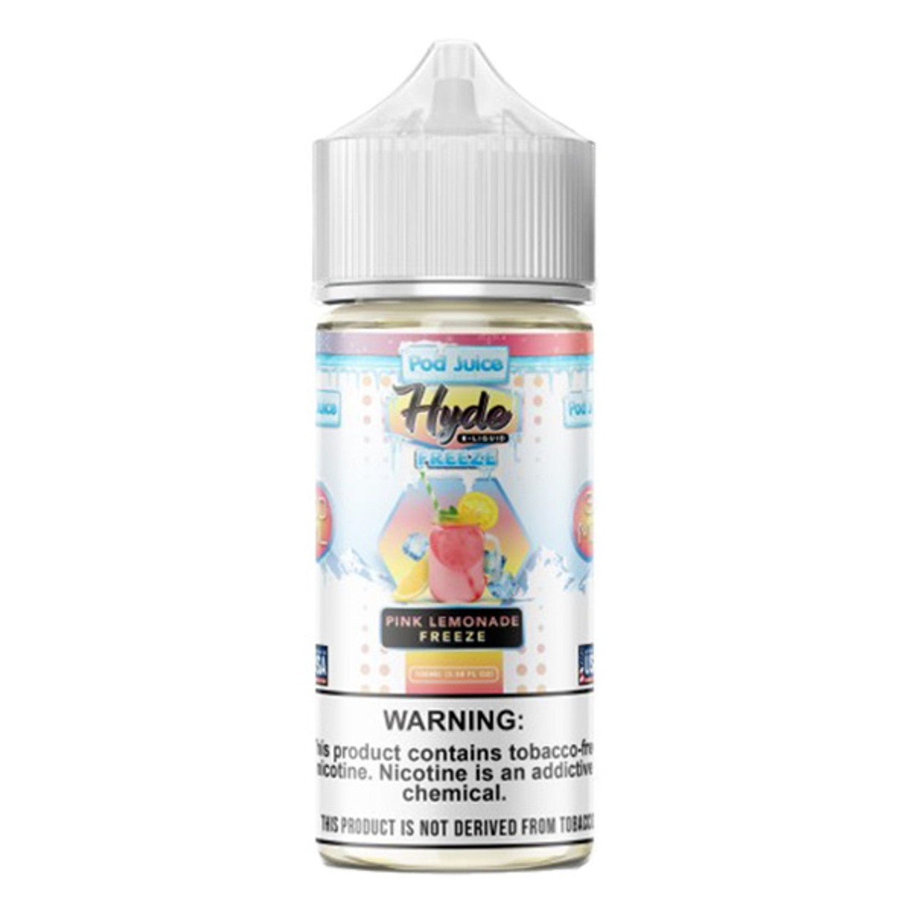 Pod Juice TFN Hyde Series E-Liquid | 100mL | (Freebase) | Pink Lemonade Freeze 