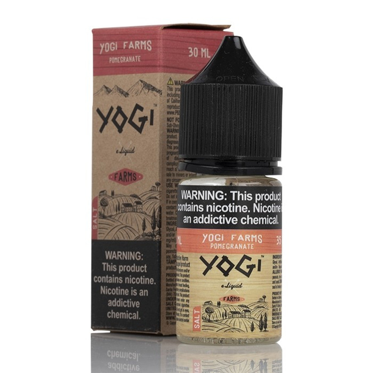 Yogi Salt Series E-Liquid 30mL | Farms Pomegranate with Packaging
