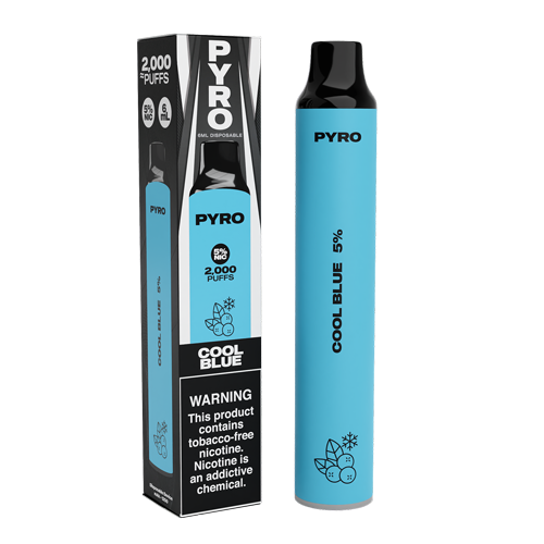 Pyro Disposable 2000 Puffs 6mL 50mg | MOQ 10 | Cool Blue  with Packaging