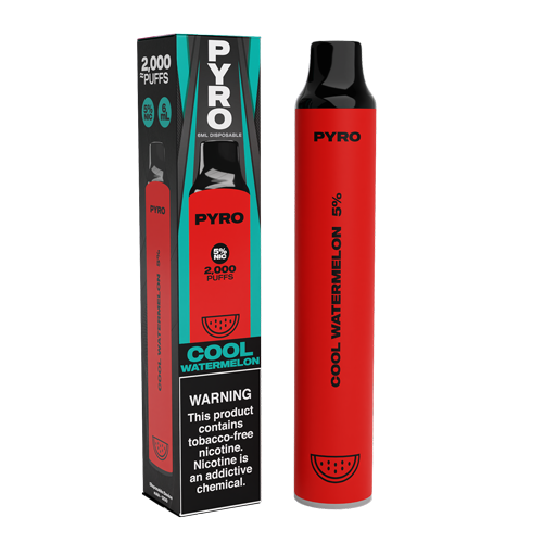 Pyro Disposable 2000 Puffs 6mL 50mg | MOQ 10 | Cool Watermelon with Packaging