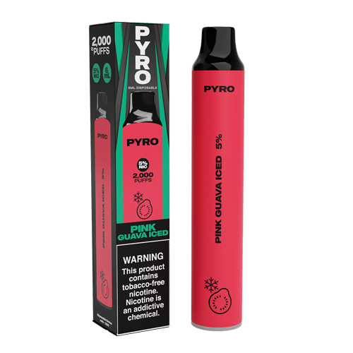 Pyro Disposable 2000 Puffs 6mL 50mg | MOQ 10 | Pink Guava Iced with Packaging