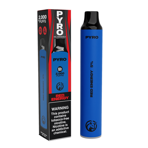 Pyro Disposable 2000 Puffs 6mL 50mg | MOQ 10 | Red Energy with Packaging