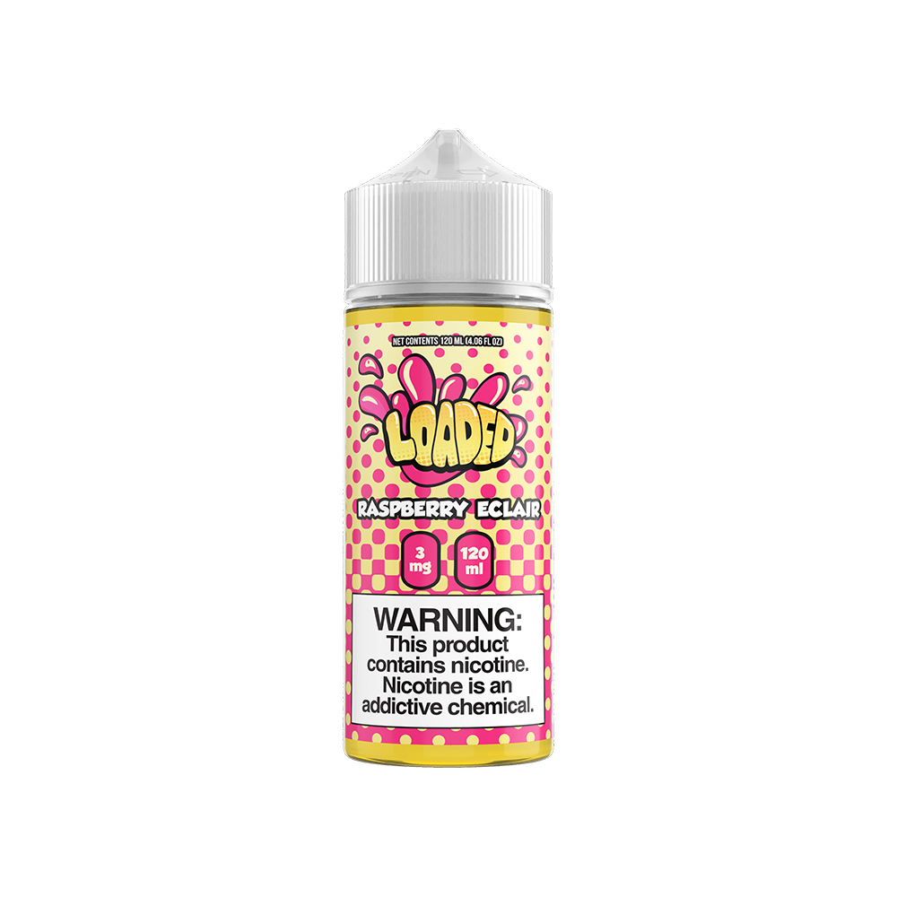 LOADED Series E-Liquid | 120mL | 3mg | Freebase | Raspberry Eclair