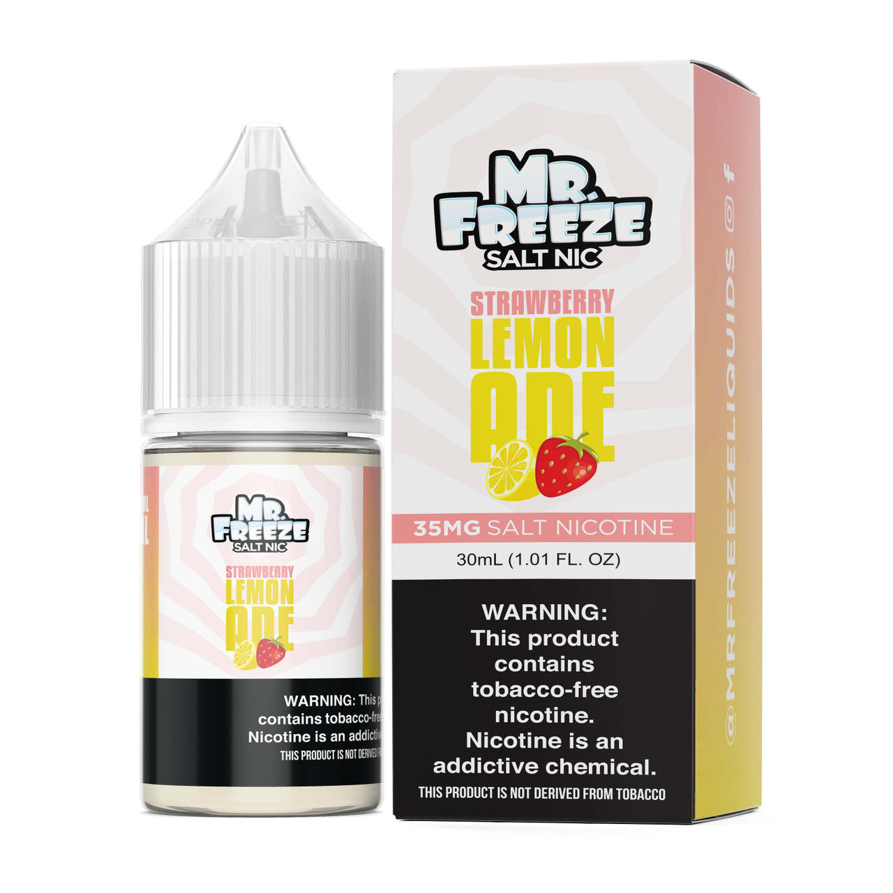 Mr. Freeze TFN Salt Series E-Liquid | 30mL | 35mg | Salt Nic | Strawberry Lemonade with packaging
