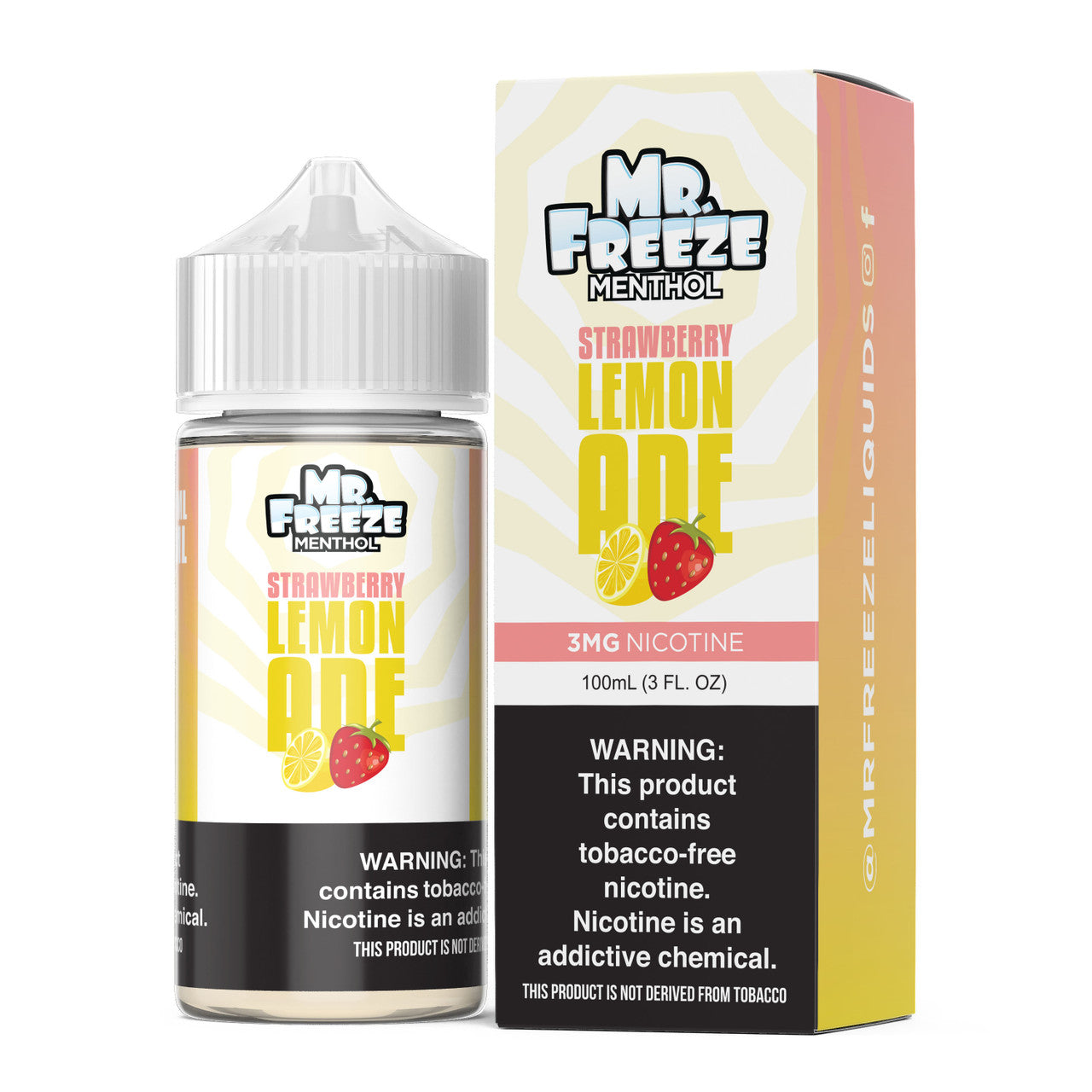 Mr. Freeze TFN Series E-Liquid | 100mL | 3mg | Freebase | Strawberry Lemonade with packaging