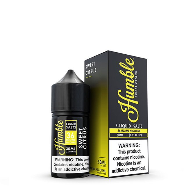 Humble Salt Series E-Liquid | 36mg | 30mL | Salt Nic | Sweet Citrus with packaging