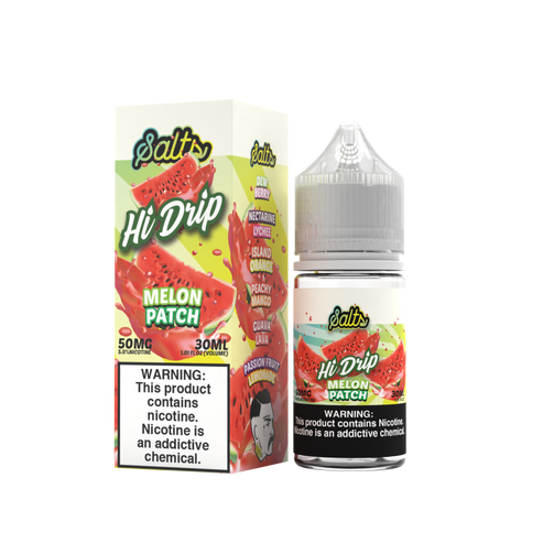 Hi-Drip Salt Series E-Liquid | 30mL | 50mg | (Salt Nic) | Melon Patch with packaging