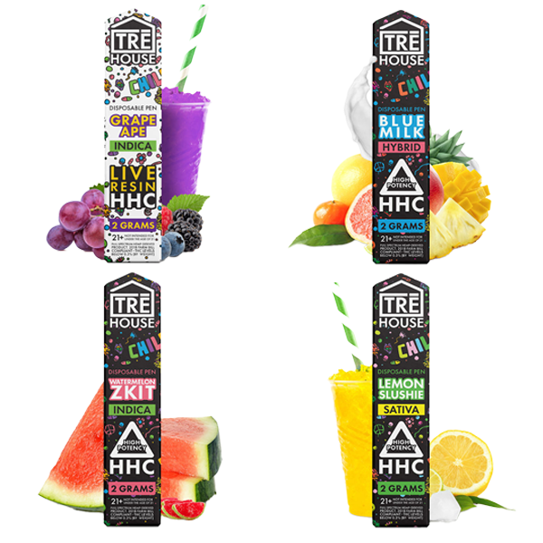 Tre House HHC Disposable (2g) | Group Photo with Packaging