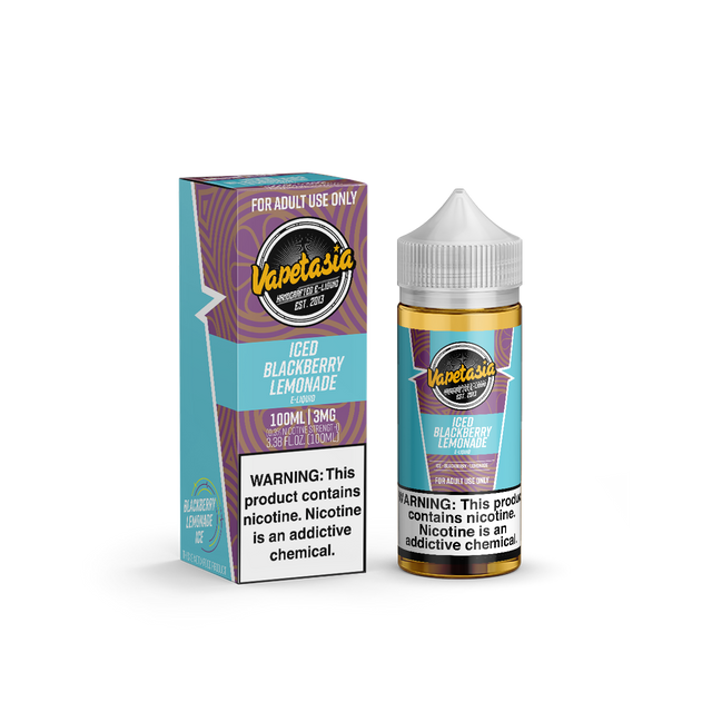 Vapetasia Series E-Liquid (Freebase) | 100mL | 3mg | Iced Blackberry Lemonade with packaging