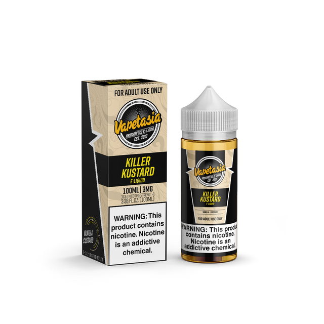 Vapetasia Series E-Liquid (Freebase) | 100mL | 3mg | Killer Kustard with packaging