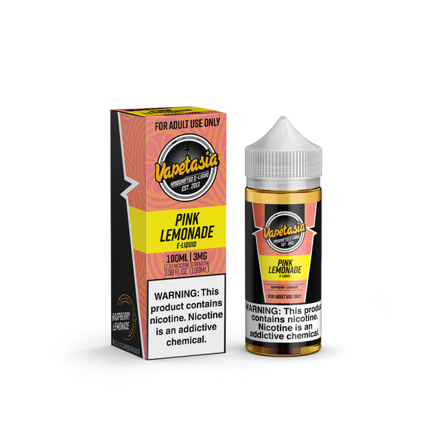 Vapetasia Series E-Liquid (Freebase) | 100mL | 3mg | Pink Lemonade with packaging