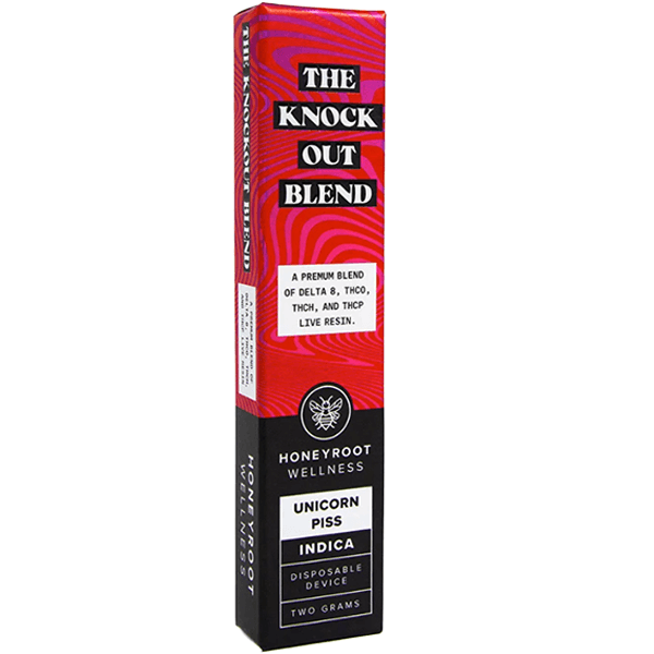 Honeyroot Knock Out Blend Disposable | 2-Gram Delta-8/ THC-O/ THC-H/ THC-P/ Live Resin