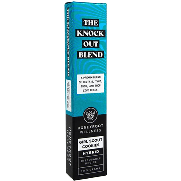 Honeyroot Knock Out Blend Disposable | 2-Gram Delta-8/ THC-O/ THC-H/ THC-P/ Live Resin