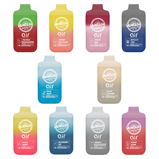 Vapetasia x Air Disposable | 6000 Puffs  | 11mL | 50mg | MOQ 10 | Group Photo