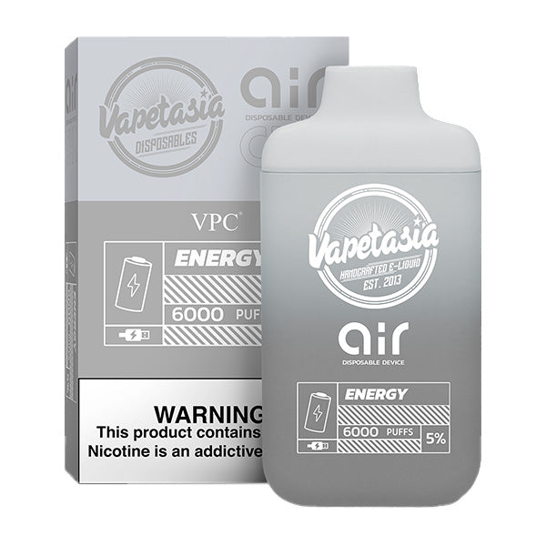 Vapetasia x Air Disposable | 6000 Puffs  | 11mL | 50mg | MOQ 10 | Energy with Packaging