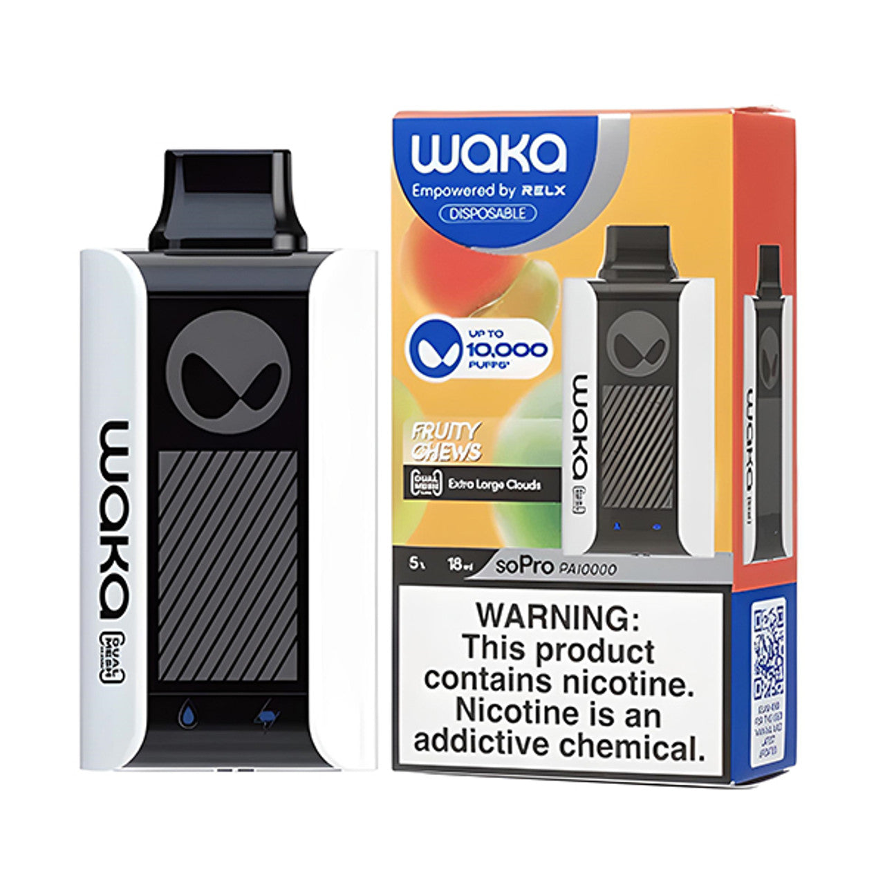 WAKA SoPro PA10000 Disposable | 10,000 Puffs | 18mL | 50mg | MOQ 10 | Fruity Chews with Packaging
