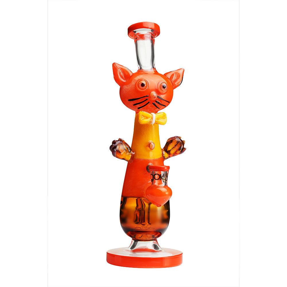 Lookah 12″ Cute Cat Gentleman Water Pipe (WPC1207) - Orange