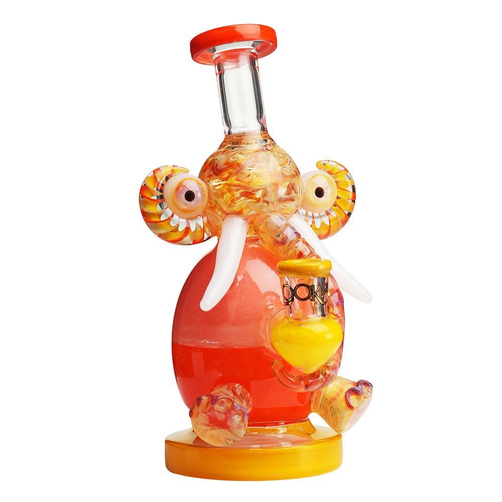 Lookah 9″ Mini Multicolored Elephant Dab Rig (WPC1209) - Orange