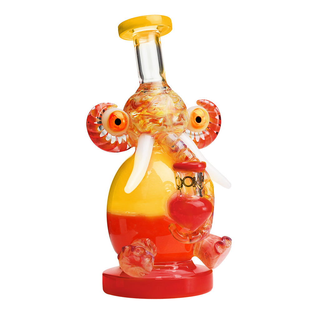 Lookah 9″ Mini Multicolored Elephant Dab Rig (WPC1209) - Yellow