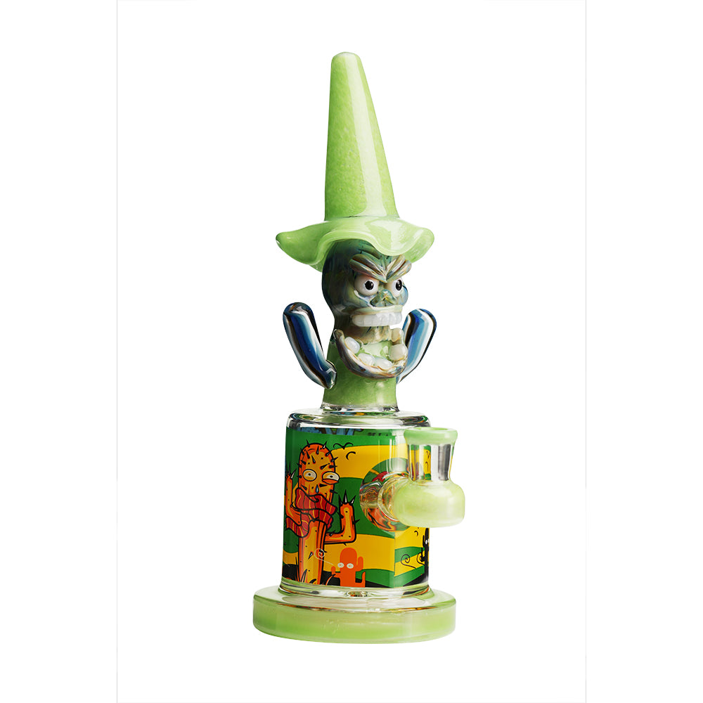 Lookah 10″ Cool Hooded Cactus Water Pipe (WPC1211) - Green