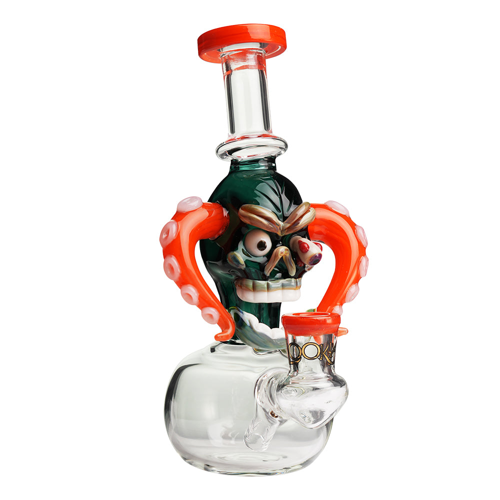 Lookah 10” Mini Cool Excitement Skull Dab Rig (WPC1214) - Orange