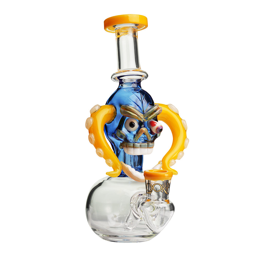 Lookah 10” Mini Cool Excitement Skull Dab Rig (WPC1214) - Yellow