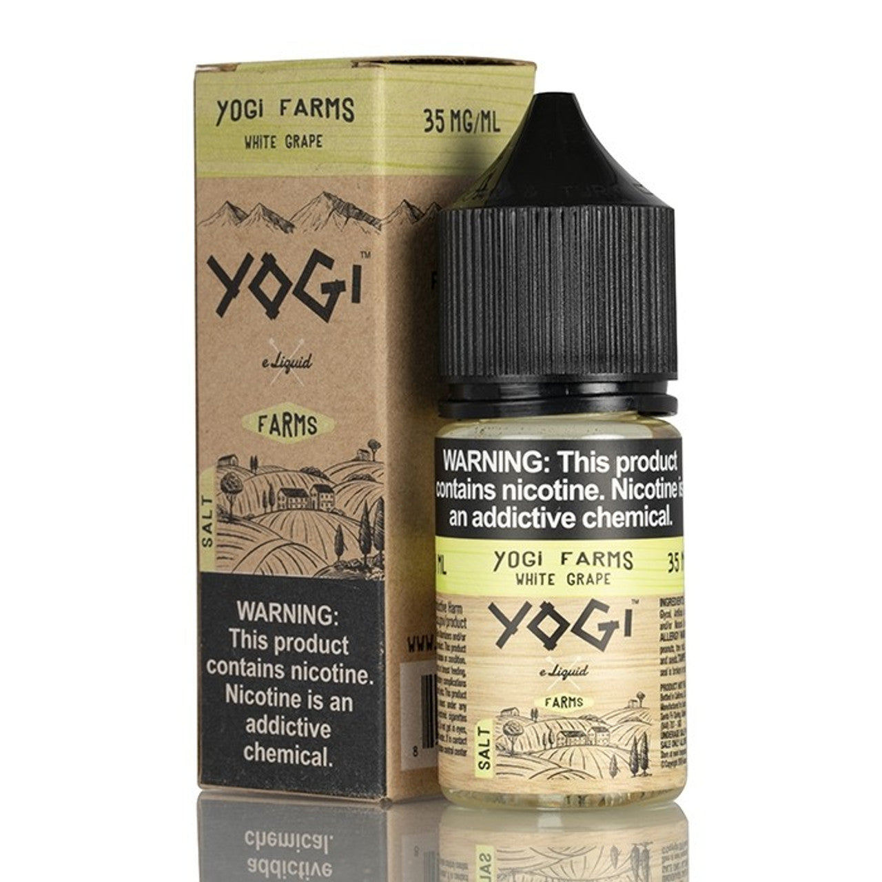 Yogi Salt Series E-Liquid 30mL | Farms White Grape with Packaging