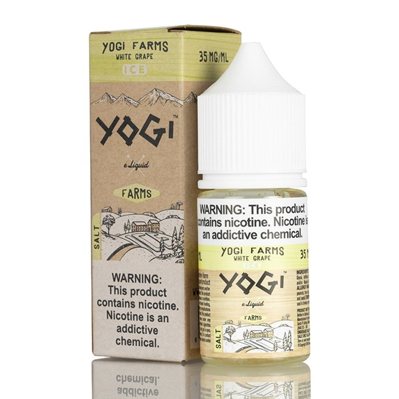 Yogi Salt Series E-Liquid 30mL | Farms White Grape Ice with Packaging