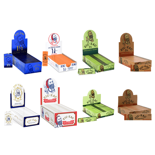 Zig-Zag Rolling Papers Carton (24pc Unit)-group photo