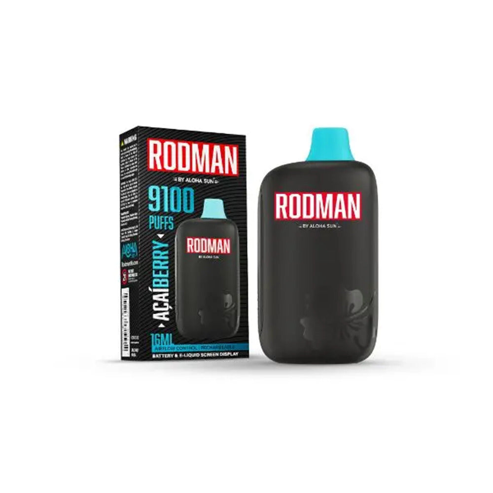 Aloha Sun Rodman Disposable | 9100 Puffs | 16mL | 50mg | MOQ 10 | AcaiBerry with Packaging