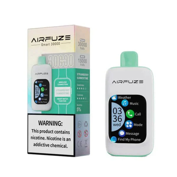 AIRFUZE Smart-Phone Disposable | 30000 Puffs | 20mL | 50mg | MOQ 5 | Strawberry Summertime with Packaging
