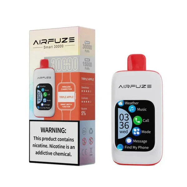 AIRFUZE Smart-Phone Disposable | 30000 Puffs | 20mL | 50mg | MOQ 5 | Tripple Apple with Packaging