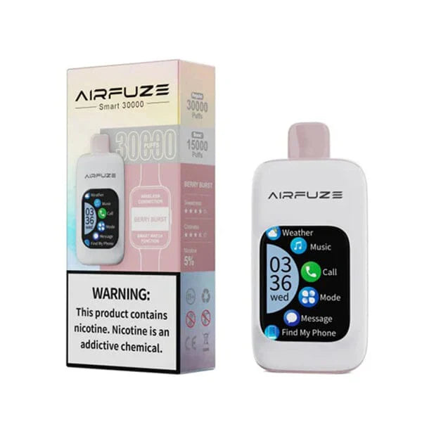 AIRFUZE Smart-Phone Disposable | 30000 Puffs | 20mL | 50mg | MOQ 5 | Berry Burst with Packaging