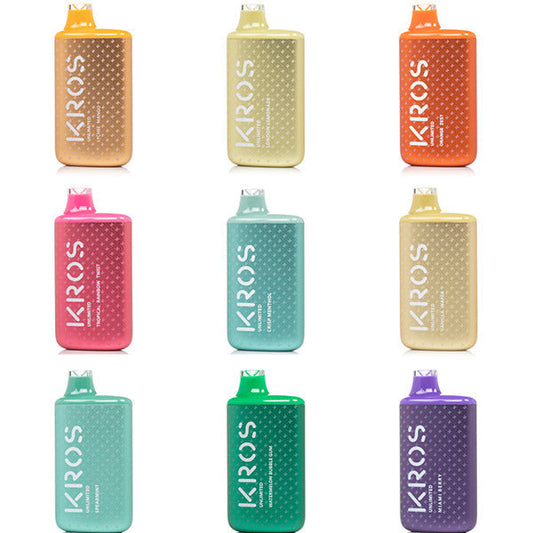 Kros Unlimited Disposable | 6000 puffs | 14mL | 50mg | MOQ 10 | Group Photo