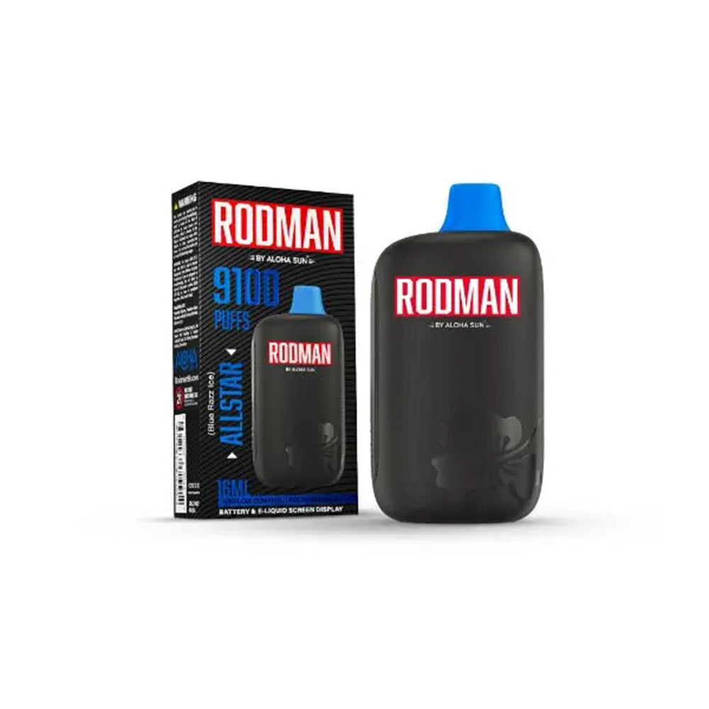 Aloha Sun Rodman Disposable | 9100 Puffs | 16mL | 50mg | MOQ 10 | Allstar with Packaging