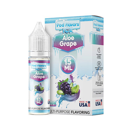 Pod Flavors Multi-Purpose Flavoring 15mL | Aloe Grape Ice with Packaging