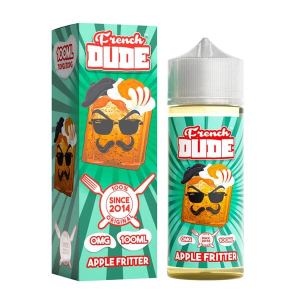 French Dude Series E-Liquid 100mL (Freebase) - Apple Fritter with Packaging