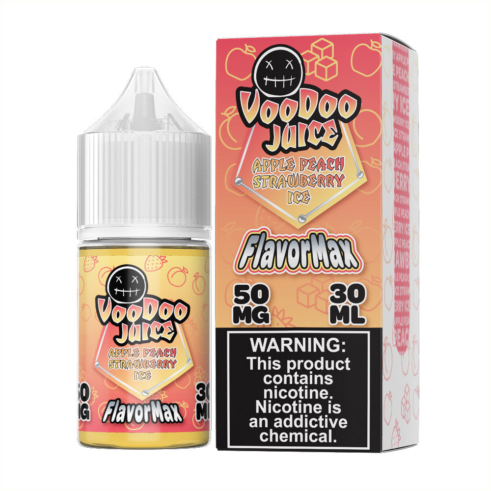 Voodoo Juice FlavorMax Salt Series E-Liquid | 30mL | 50mg | Apple Peach Strawberry ice with packaging