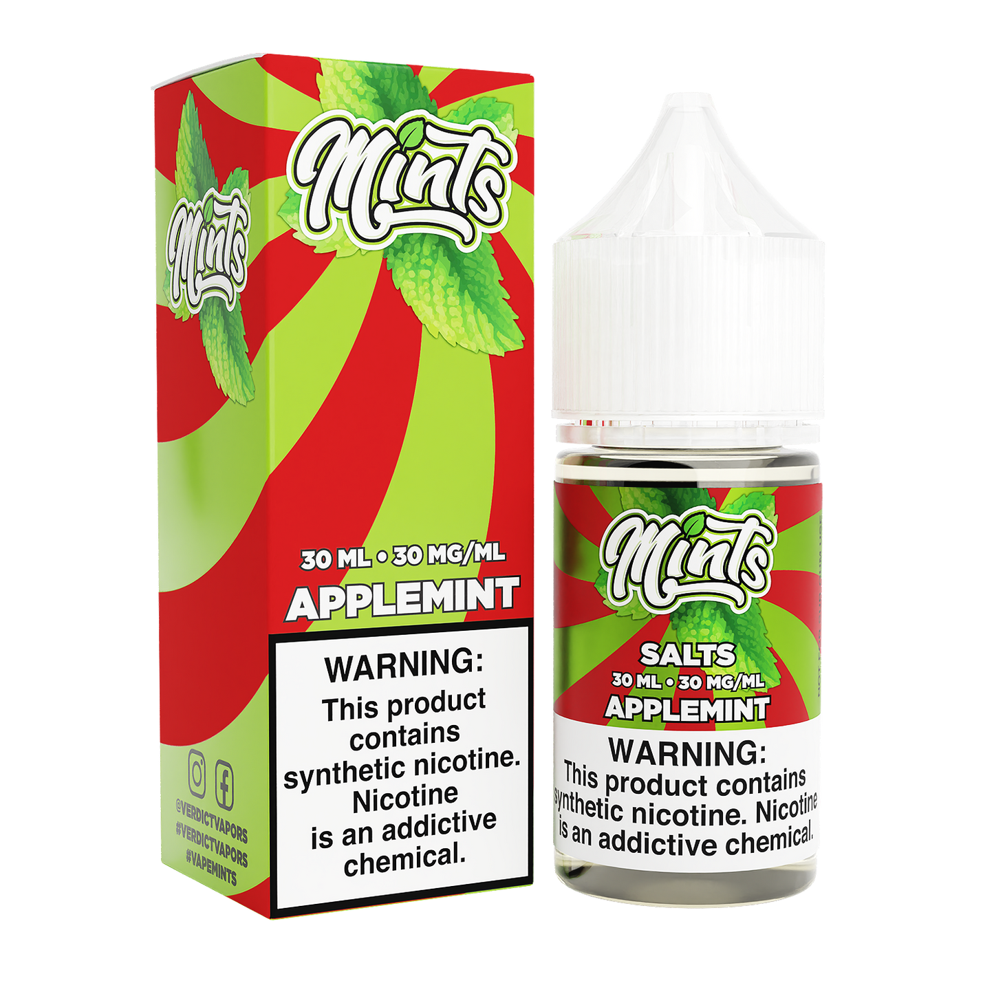 Mints Salt Series E-Liquid 30mL | Applemint with packaging