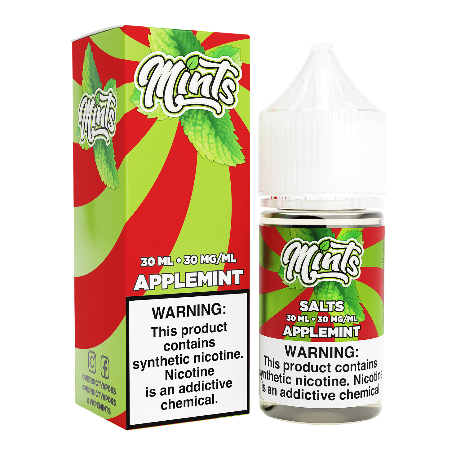 Mints Salt Series E-Liquid 30mL | Applemint with packaging
