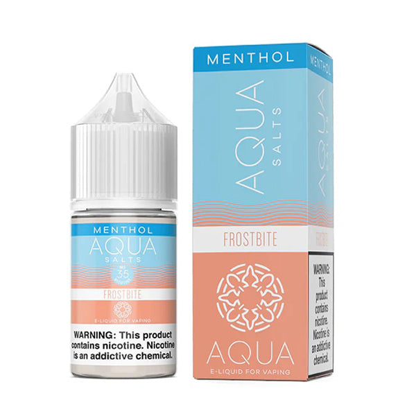 Aqua Salt Series E-Liquid | 30mL | (Salt Nic) | Frostbite  Menthol with packaging 