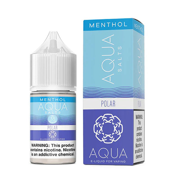 Aqua Salt Series E-Liquid | 30mL | (Salt Nic) | Polar Menthol with packaging