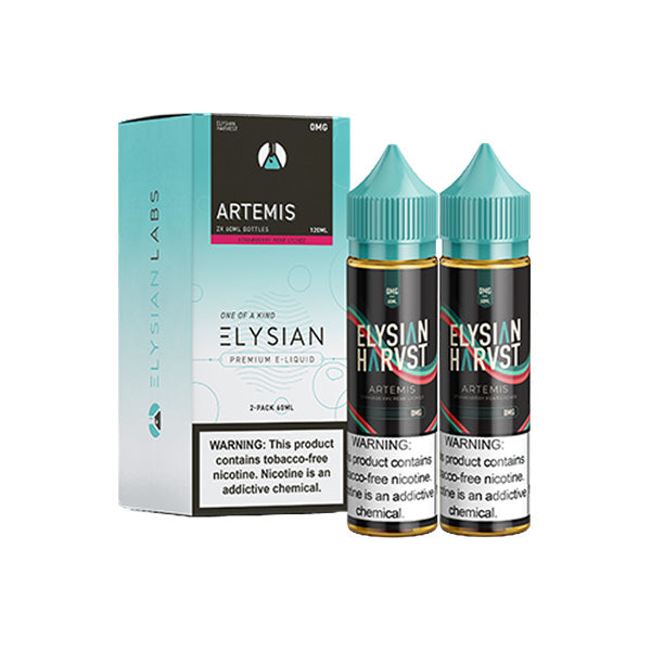 Elysian Series E-Liquid | 120mL | (Freebase) | 0mg | Atremis with packaging