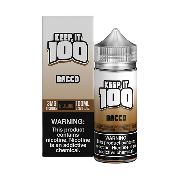 Keep It 100 TFN Series E-Liquid 0mg | 100mL (Freebase) | Bacco with Packaging