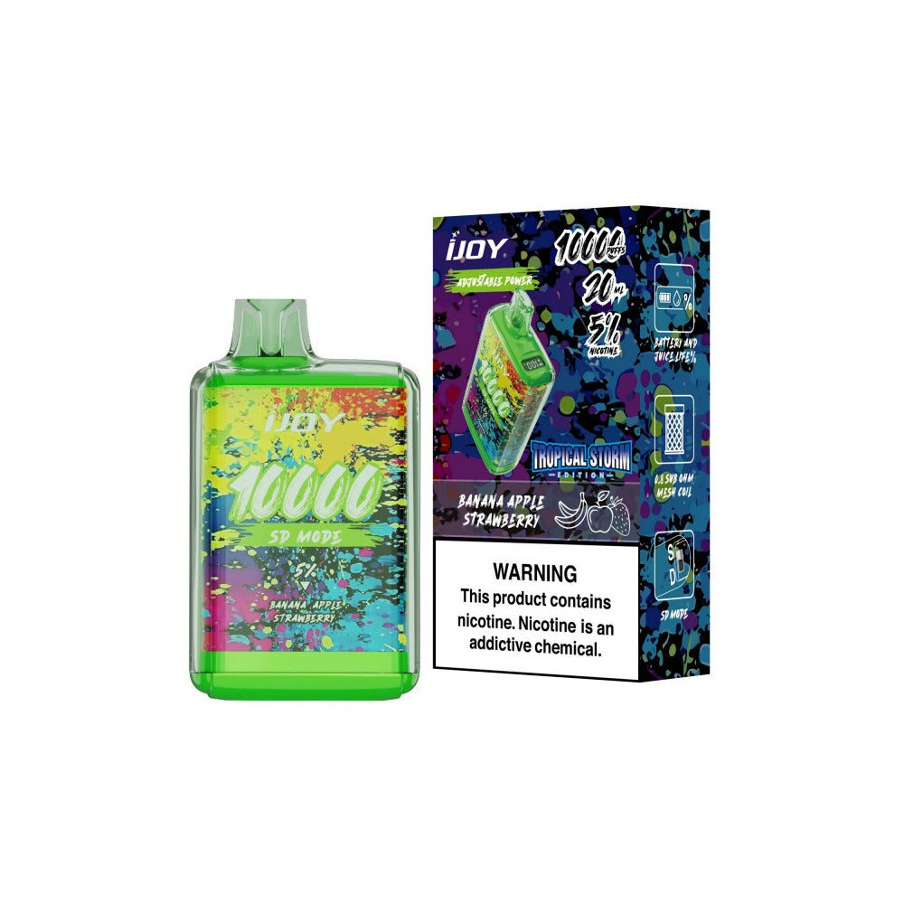 IJoy Bar SD10000 Disposable | 10000 Puffs | 20mL | 50mg | MOQ 5 | Banana Apple Strawberry with packaging