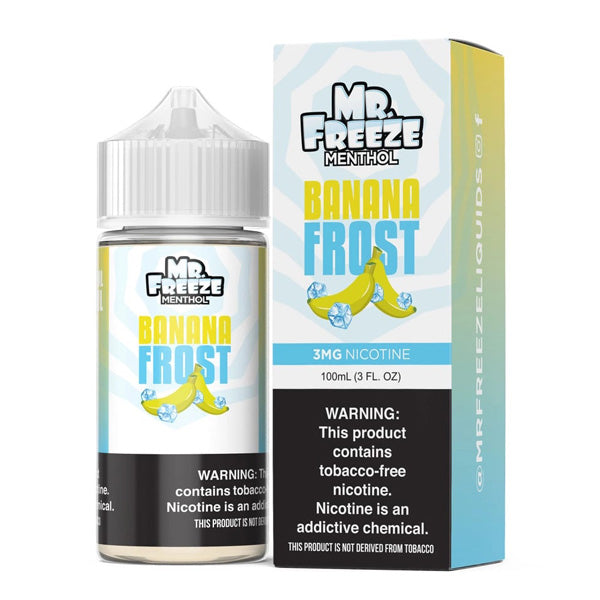 Mr. Freeze TFN Series E-Liquid | 100mL | 3mg | Freebase | Banana Frost with packaging