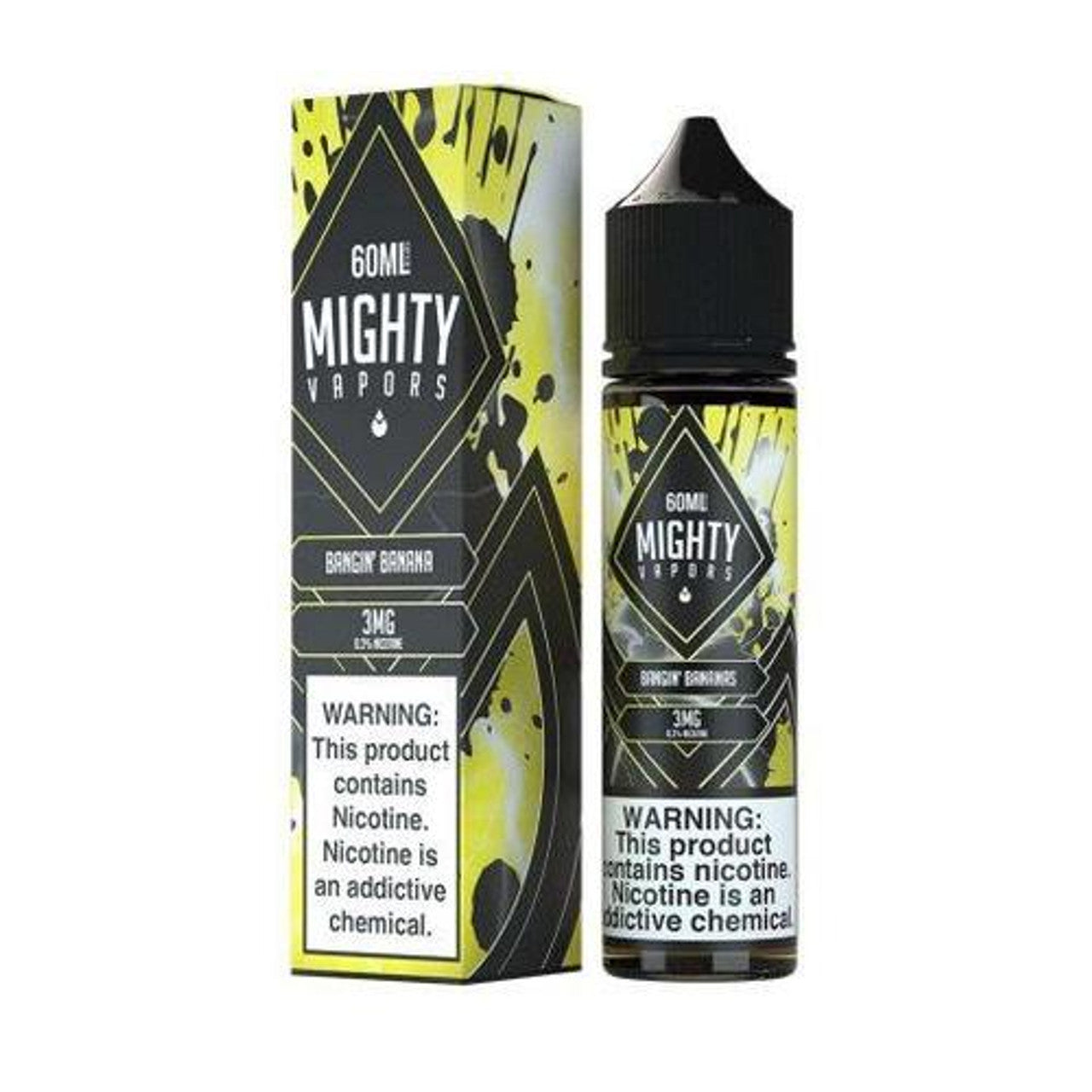 Mighty Vapors Series E-Liquid | 60mL | 3mg | Bangin Bananas with packaging