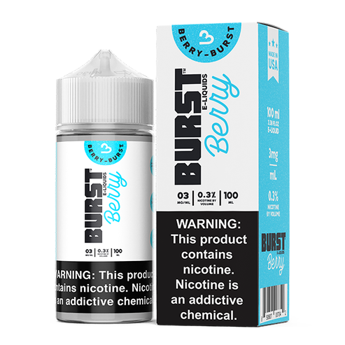 Burst Series E-Liquid | 100mL | 3mg | Freebase | Berry with packaging